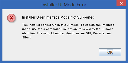 Installer UI Mode Error