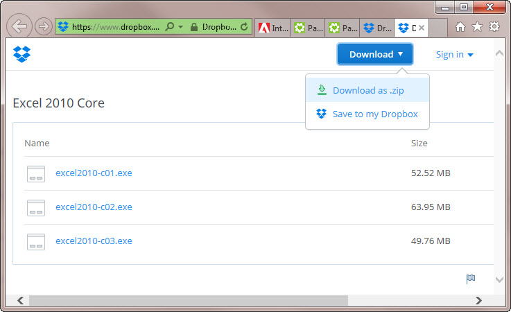 Download from dropbox